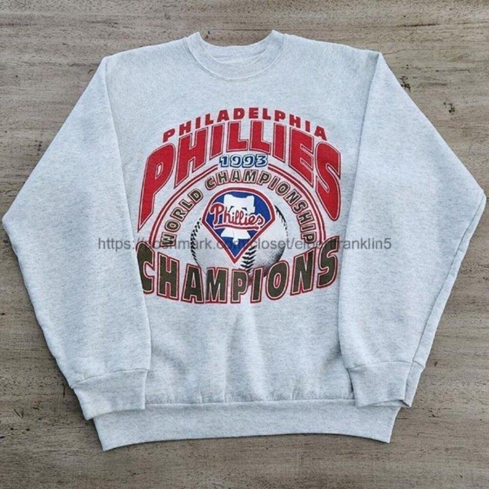 Philadelphia Phillies 90s World Champions Baseball Graphic Crewneck Sweatshirt
